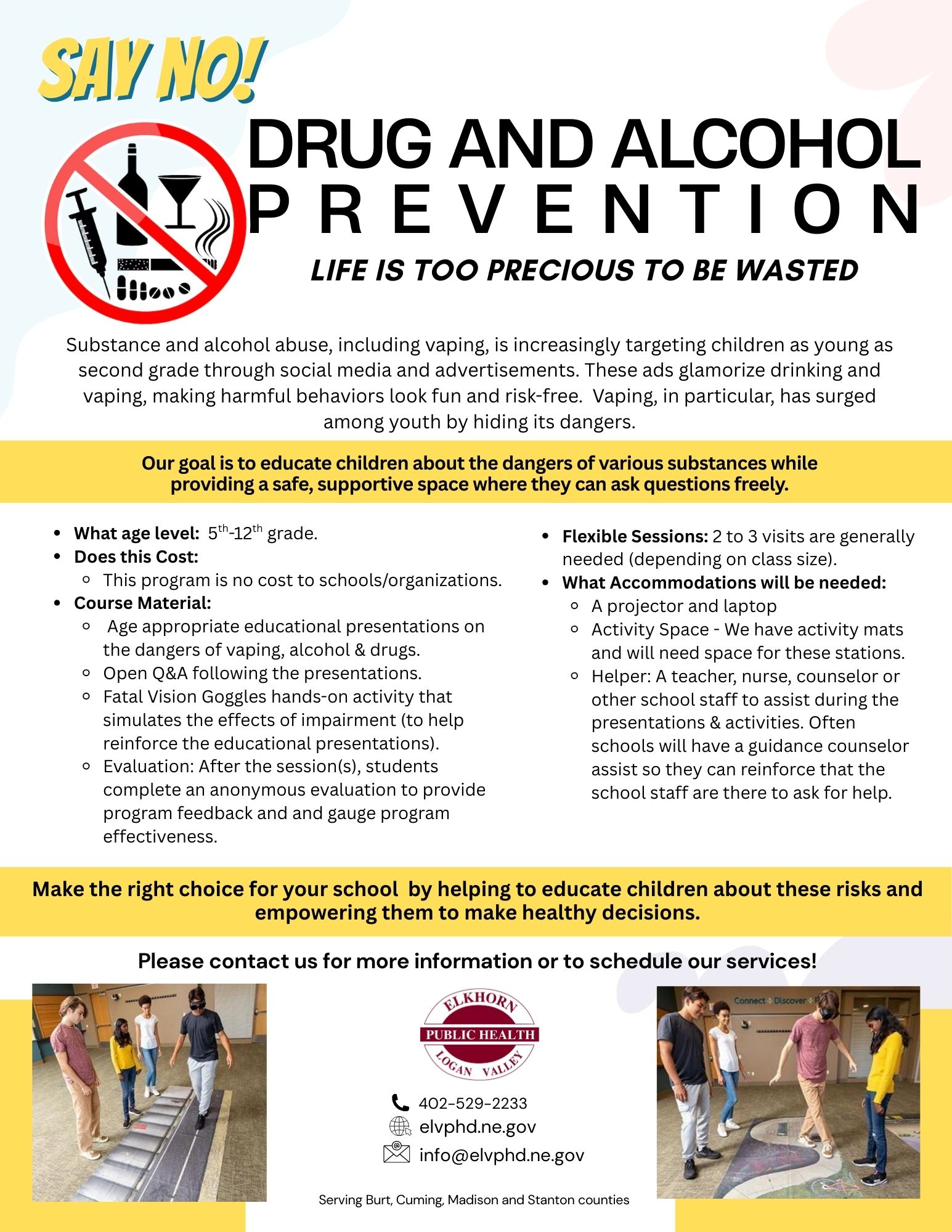 Drug & Alcohol Abuse Prevention || ELVPHD || Health Programs, Services ...